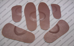Leather insoles with arch