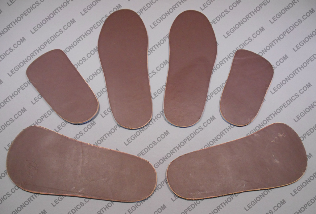 Flat leather insoles
