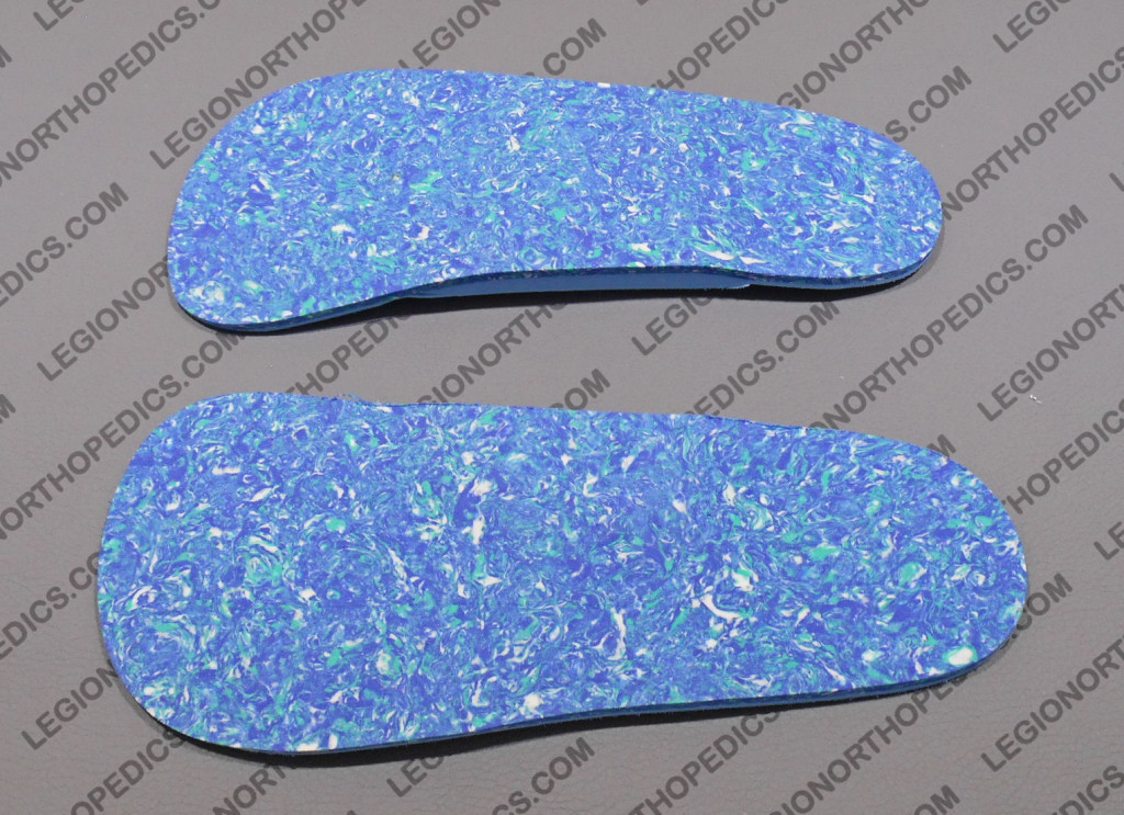 Sulcus length foam insoles with arch padding