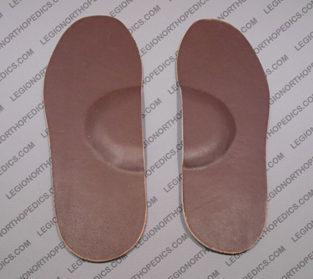 Full length leather and foam insoles with arch cushion