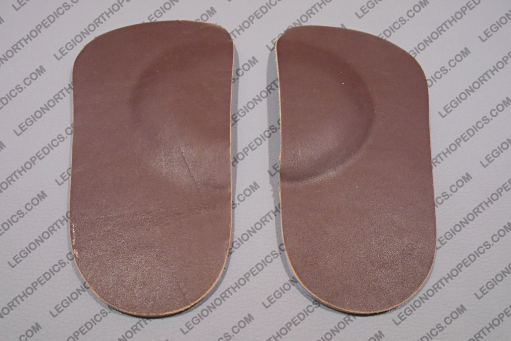 Short length leather and foam insoles with arch Padding