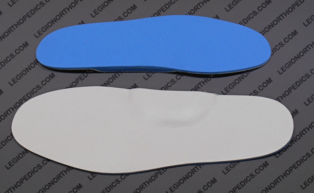 Full length insoles vinyl and foam with arch bottom and top view