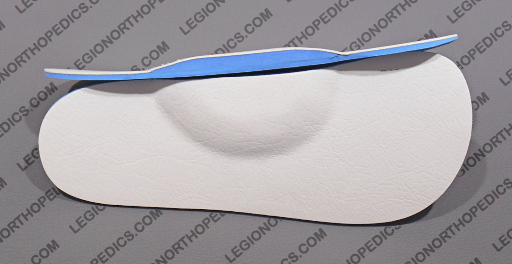 3/4 length insoles vinyl and foam with arch medial view